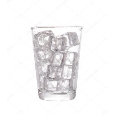 Vaso con hielo
